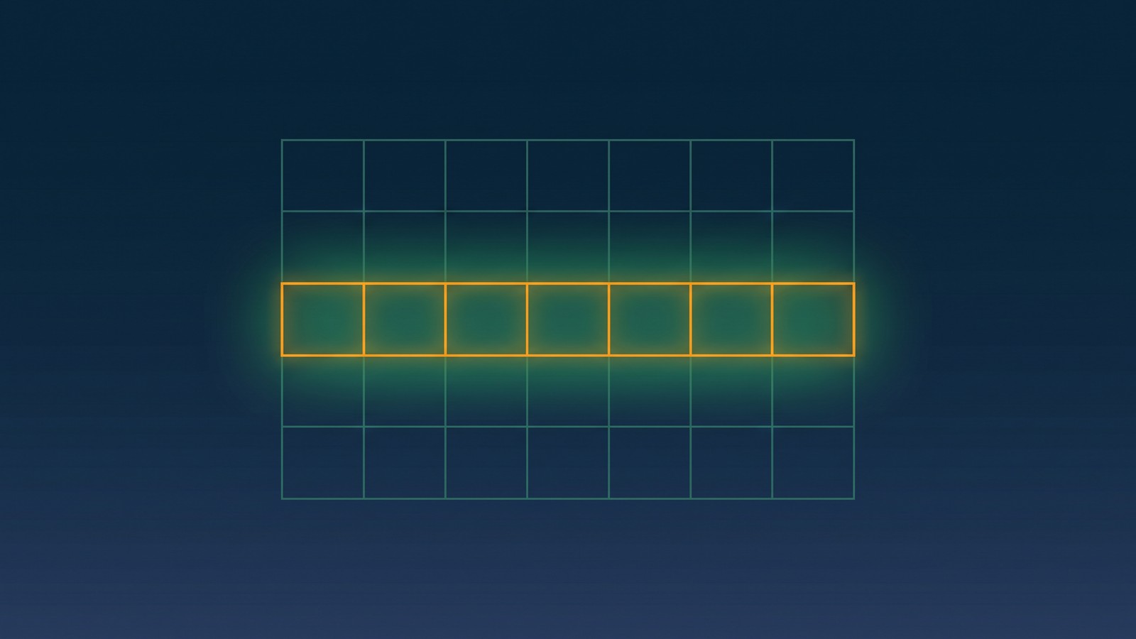 Anesthesia coverage gap shown as one open week glowing gold on a scheduling calendar grid